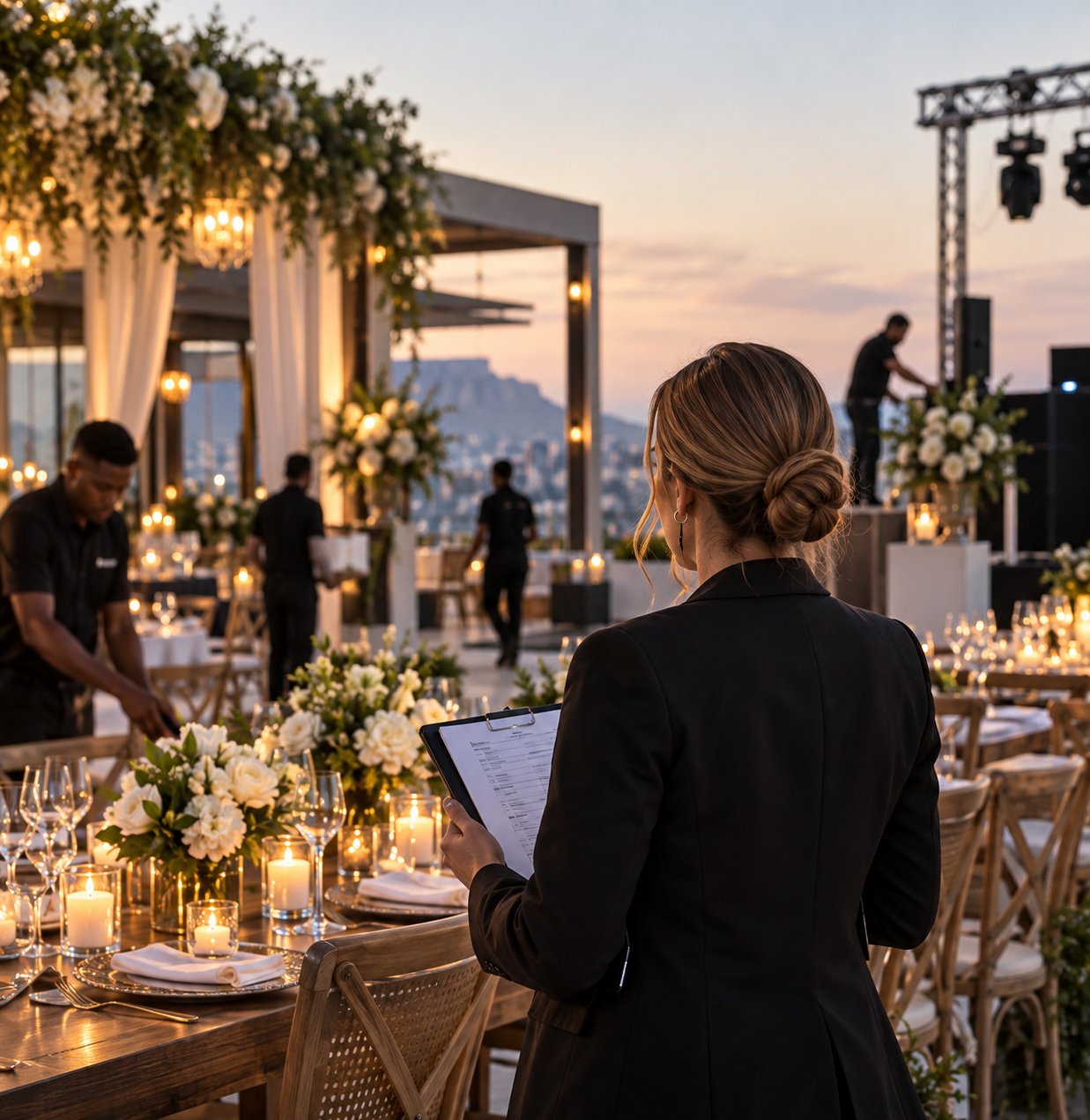 Corporate event setup